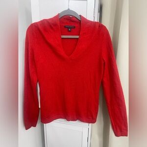 Banana Republic Red Cashmere Sweater, Size Medium